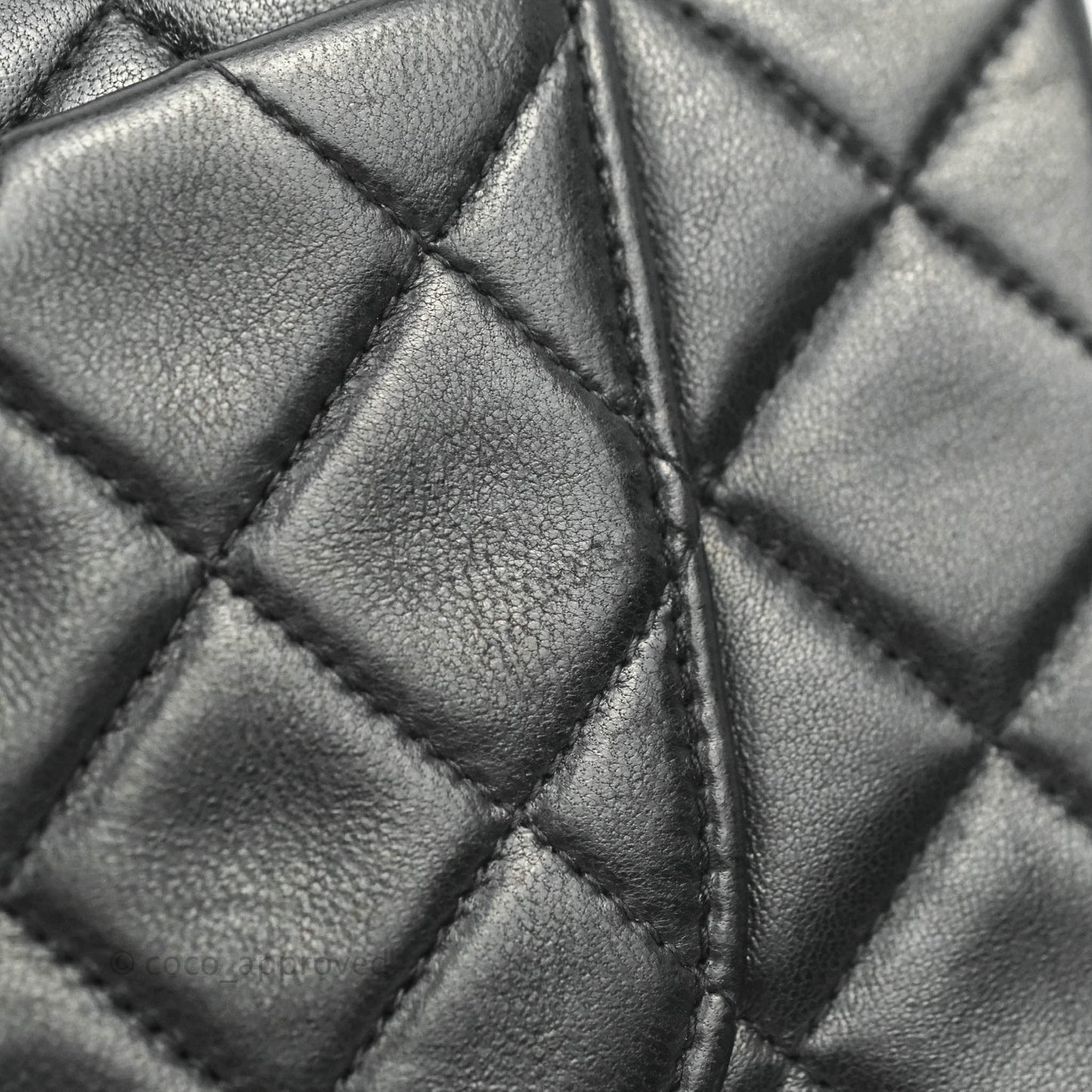 Chanel Classic Vintage Small S/M Flap Black Lambskin 24K Gold Hardware