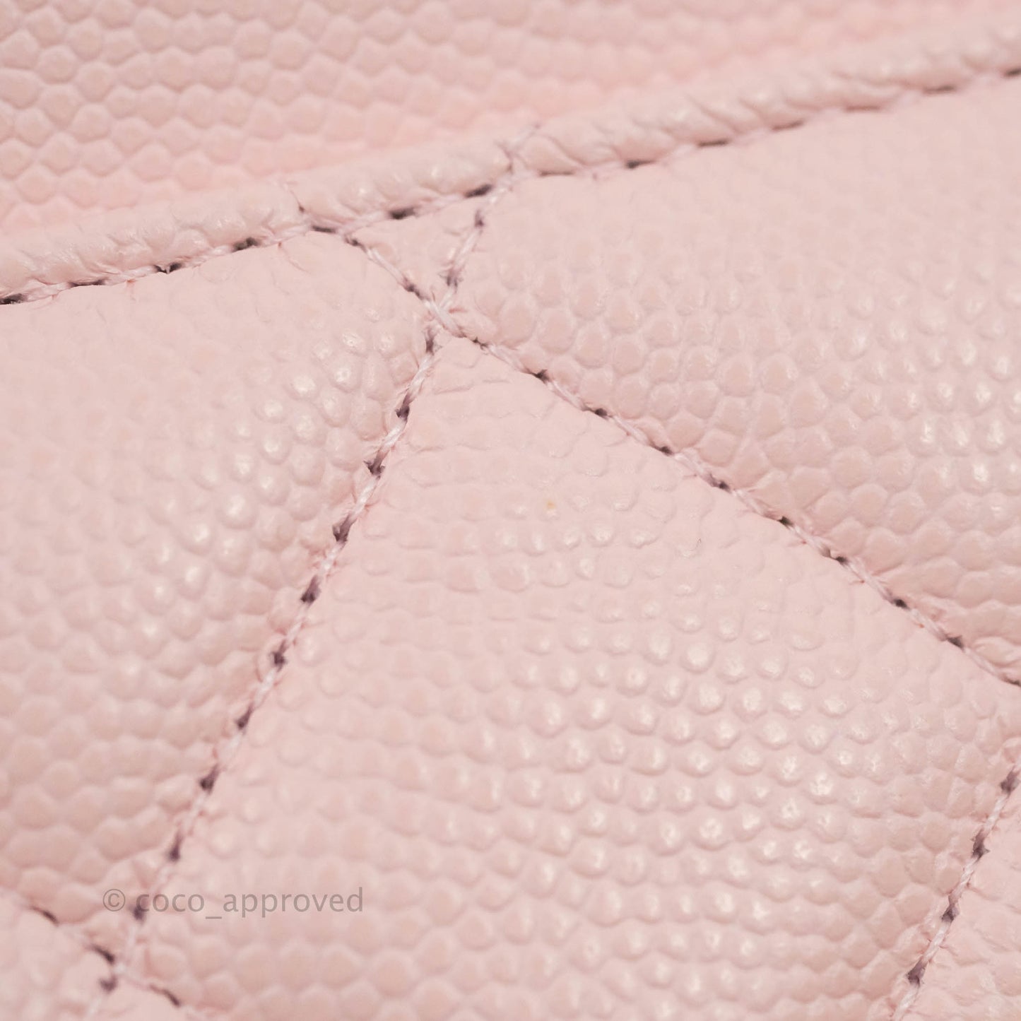 Chanel Quilted Classic Wallet on Chain WOC Light Pink Caviar Gold Hardware 22S