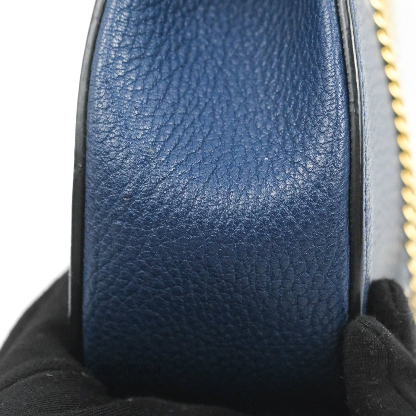 Chloe Mini Drew Crossbody Bag Navy Grained Leather