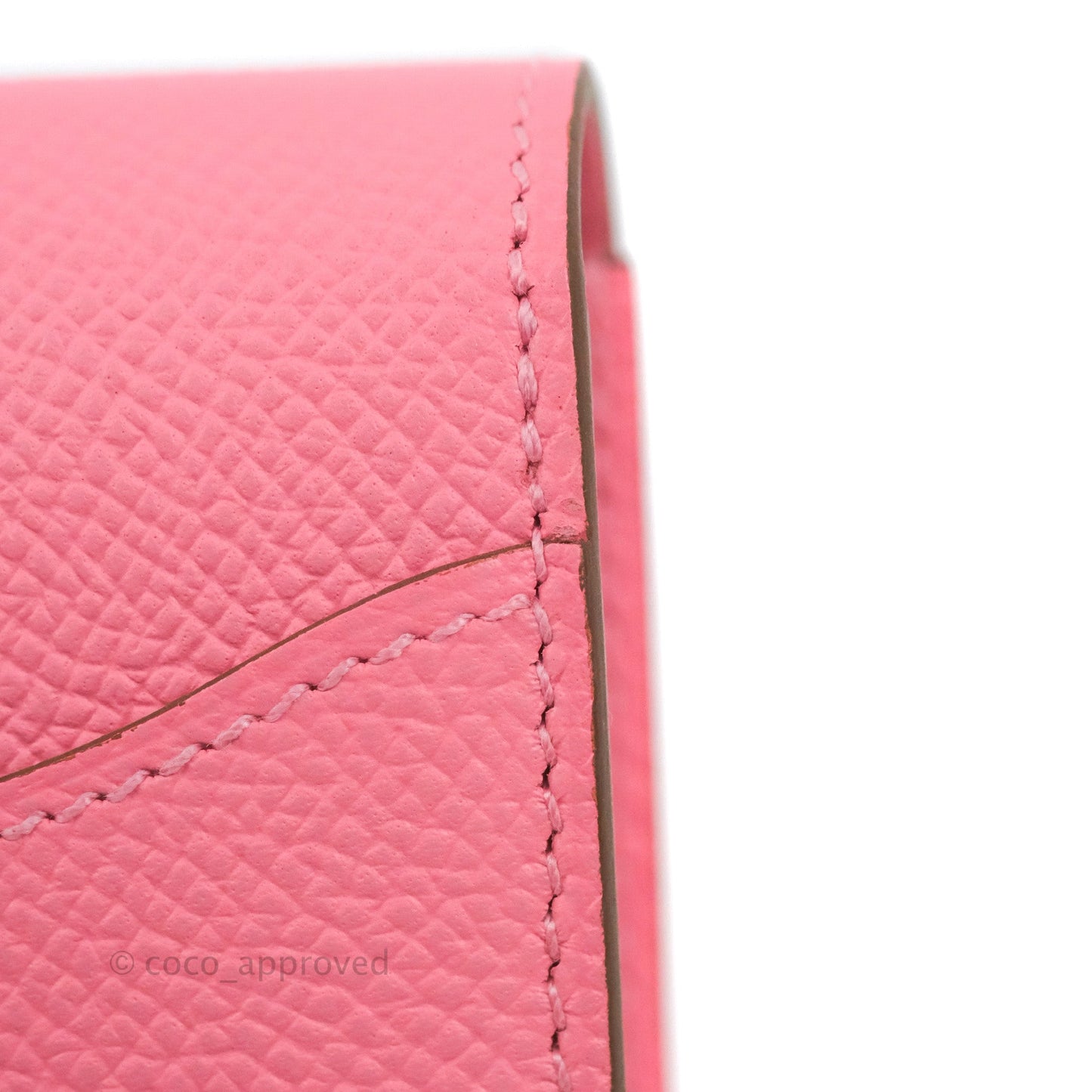 Hermès Constance Short Wallet Rose Azalee Epsom Silver Hardware