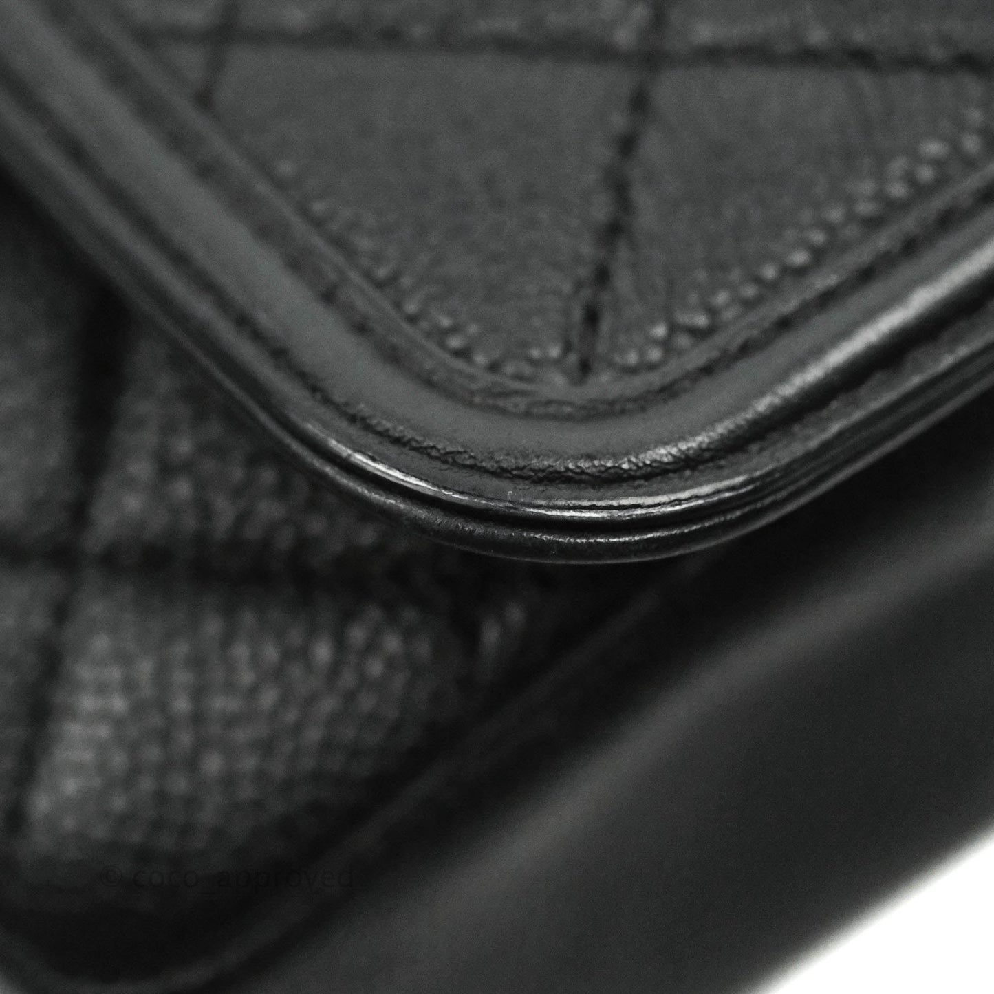 Chanel Quilted Small CC Filigree Flap Black Caviar