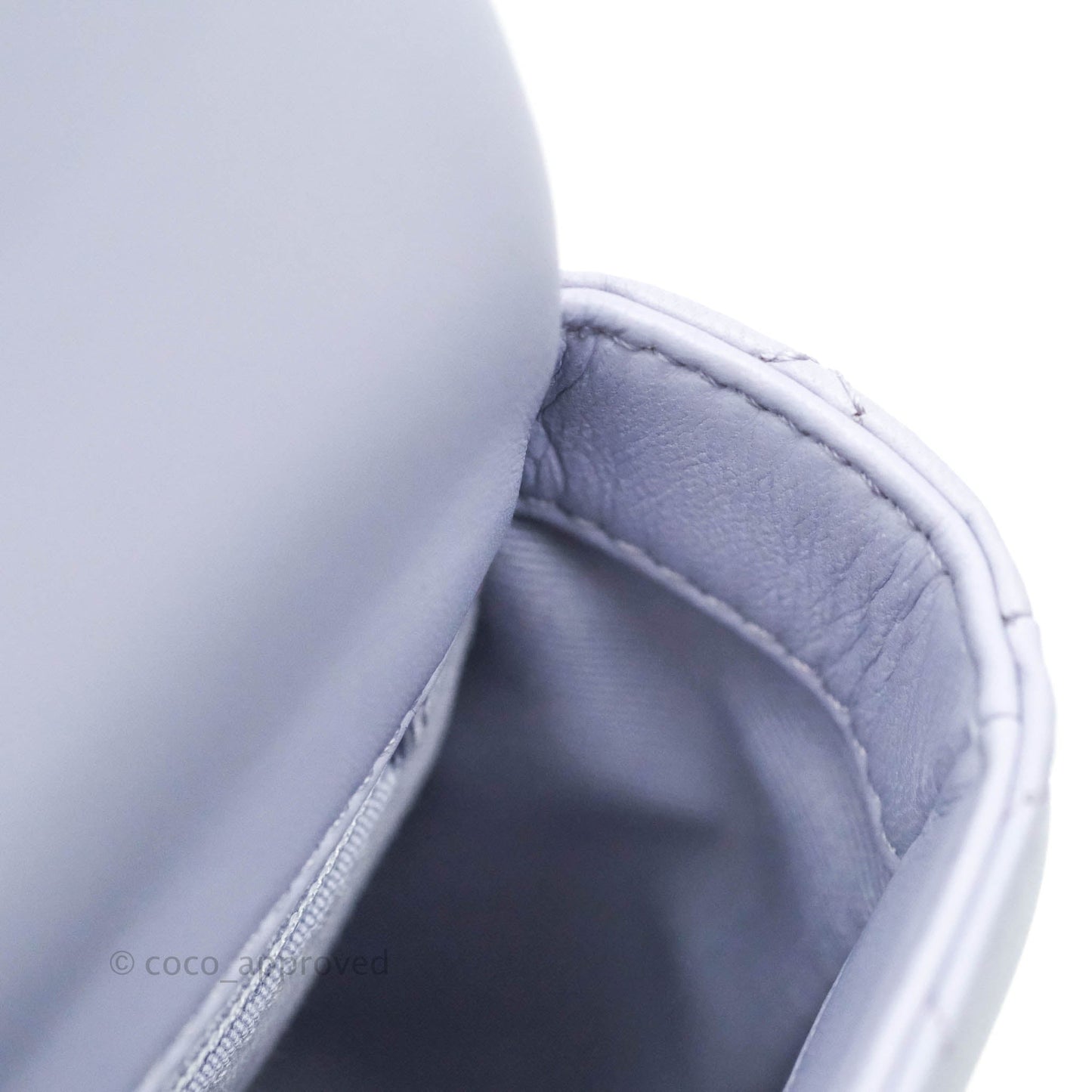 Chanel Quilted My Perfect Mini With Pearl Lilac Lambskin Silver Hardware