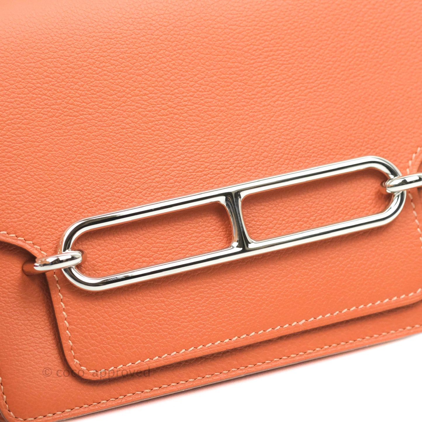 Hermès Roulis Mini 18 Blush Rose Jaipur Evercolor Palladium Hardware