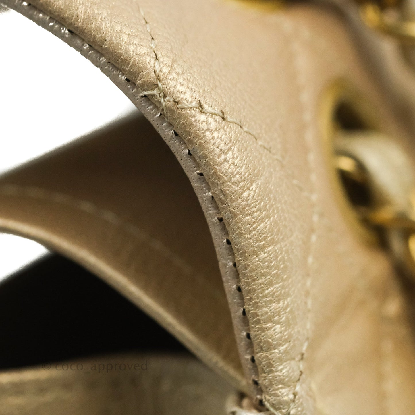 Chanel Classic Quilted M/L Medium Flap Ombre Metallic Goatskin Aged Gold Hardware