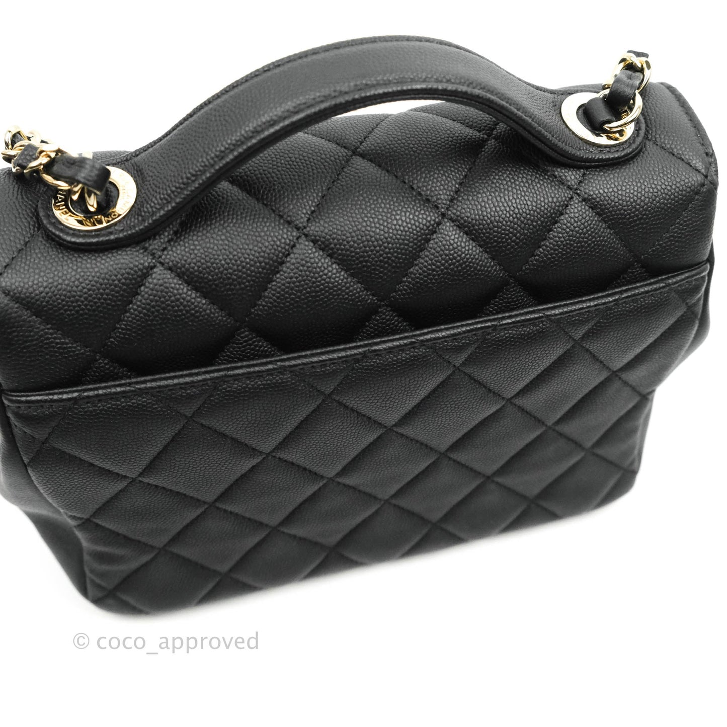 Chanel Quilted Medium Business Affinity Flap Black Caviar Gold Hardware