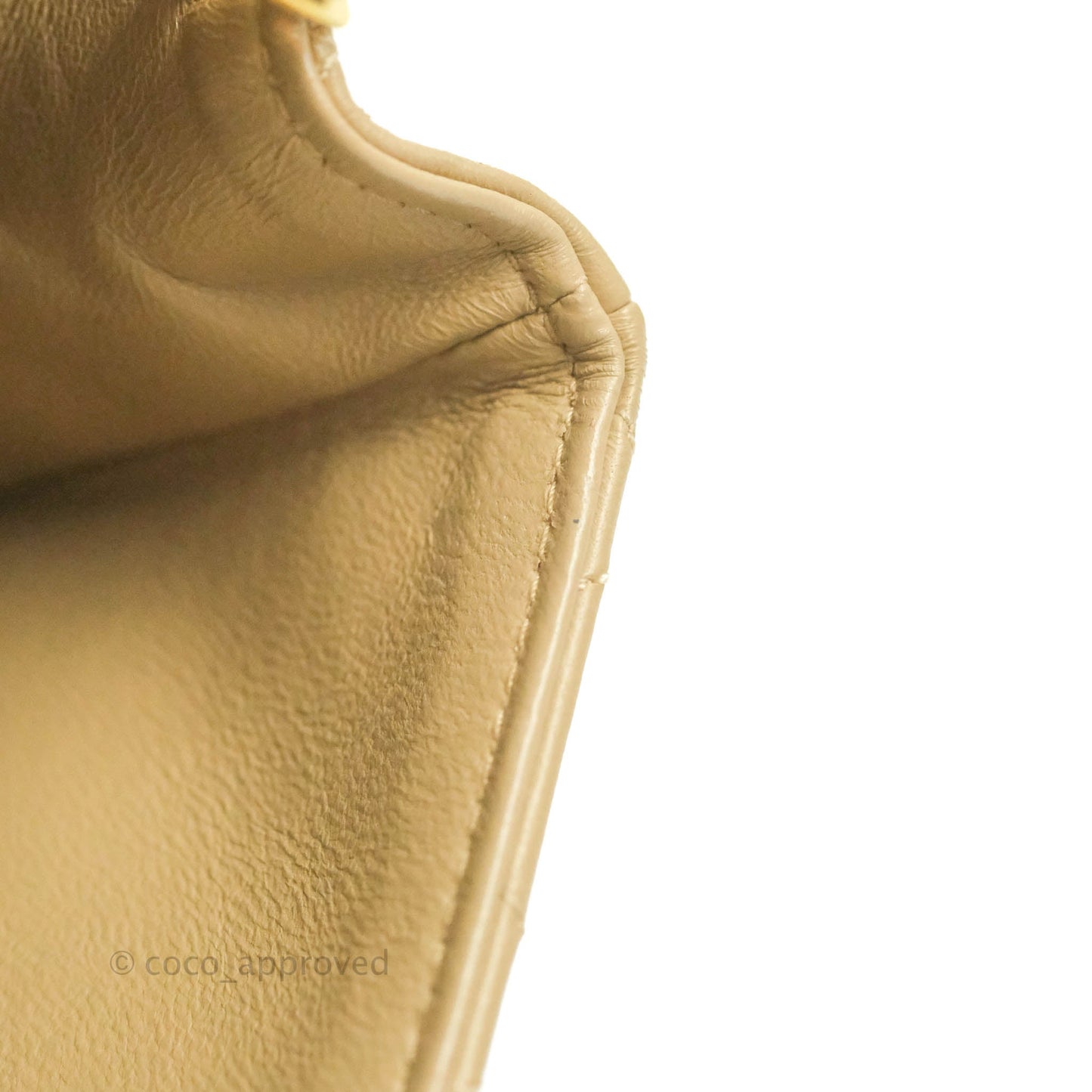 Chanel Vintage Small Single Full Flap Bag Beige Lambskin 24K Gold Hardware