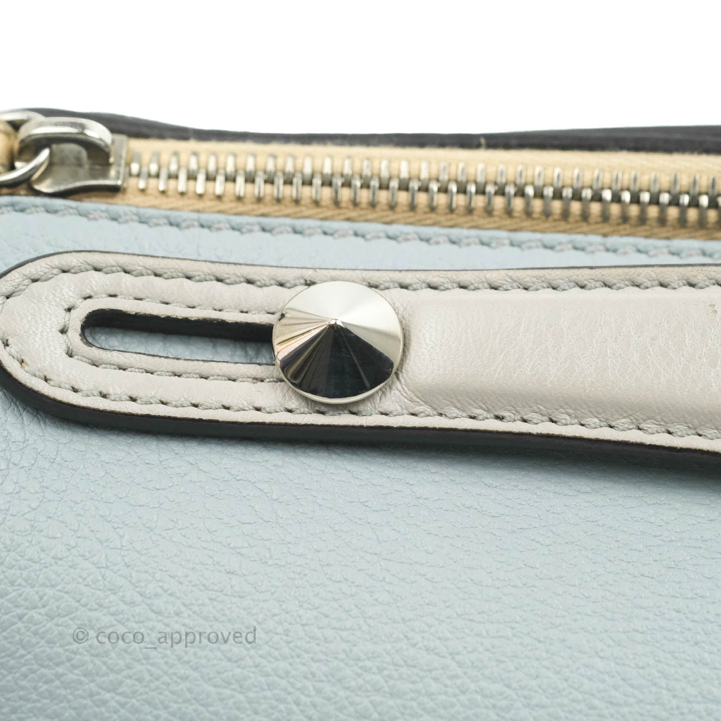 Fendi Medium By The Way Multicolour Light Blue/Light Beige Grained leather