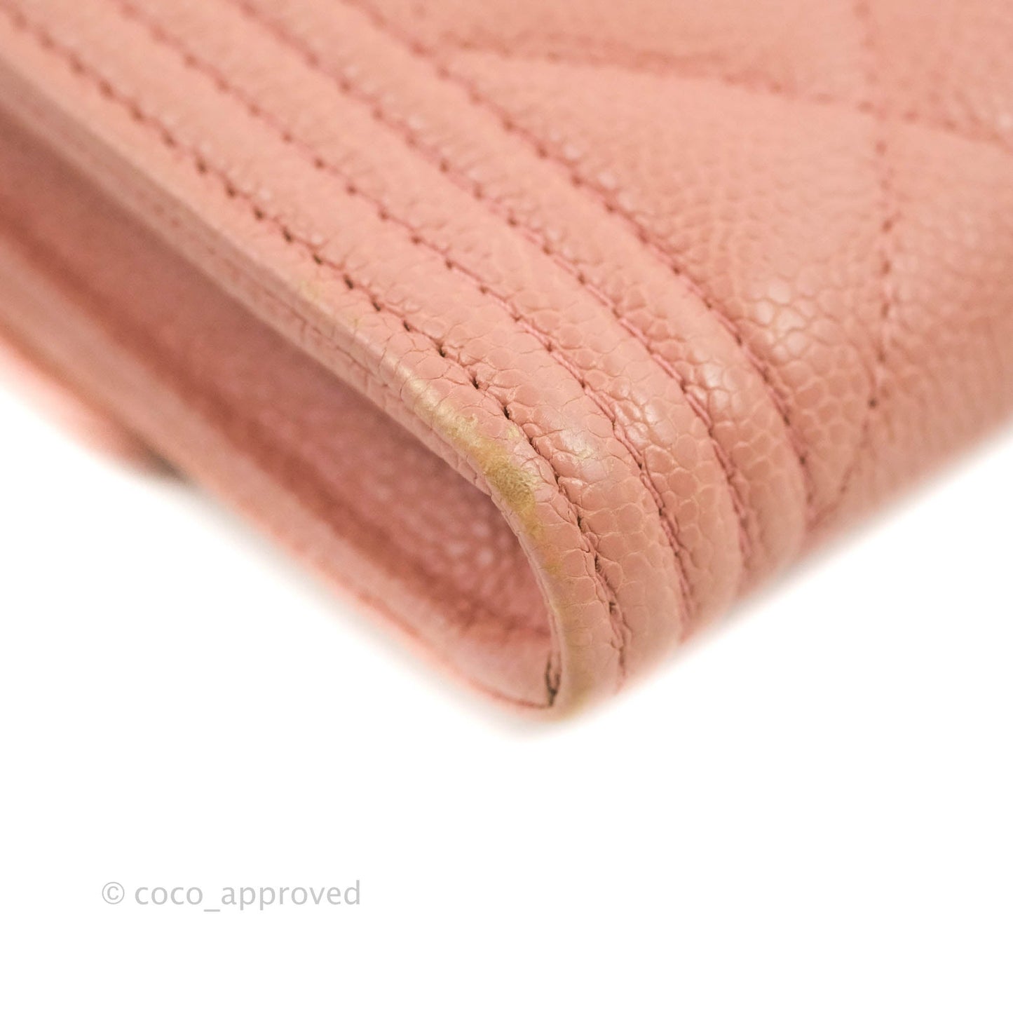 Chanel Quilted Boy Flap Long Wallet Pink Caviar Aged Gold Hardware