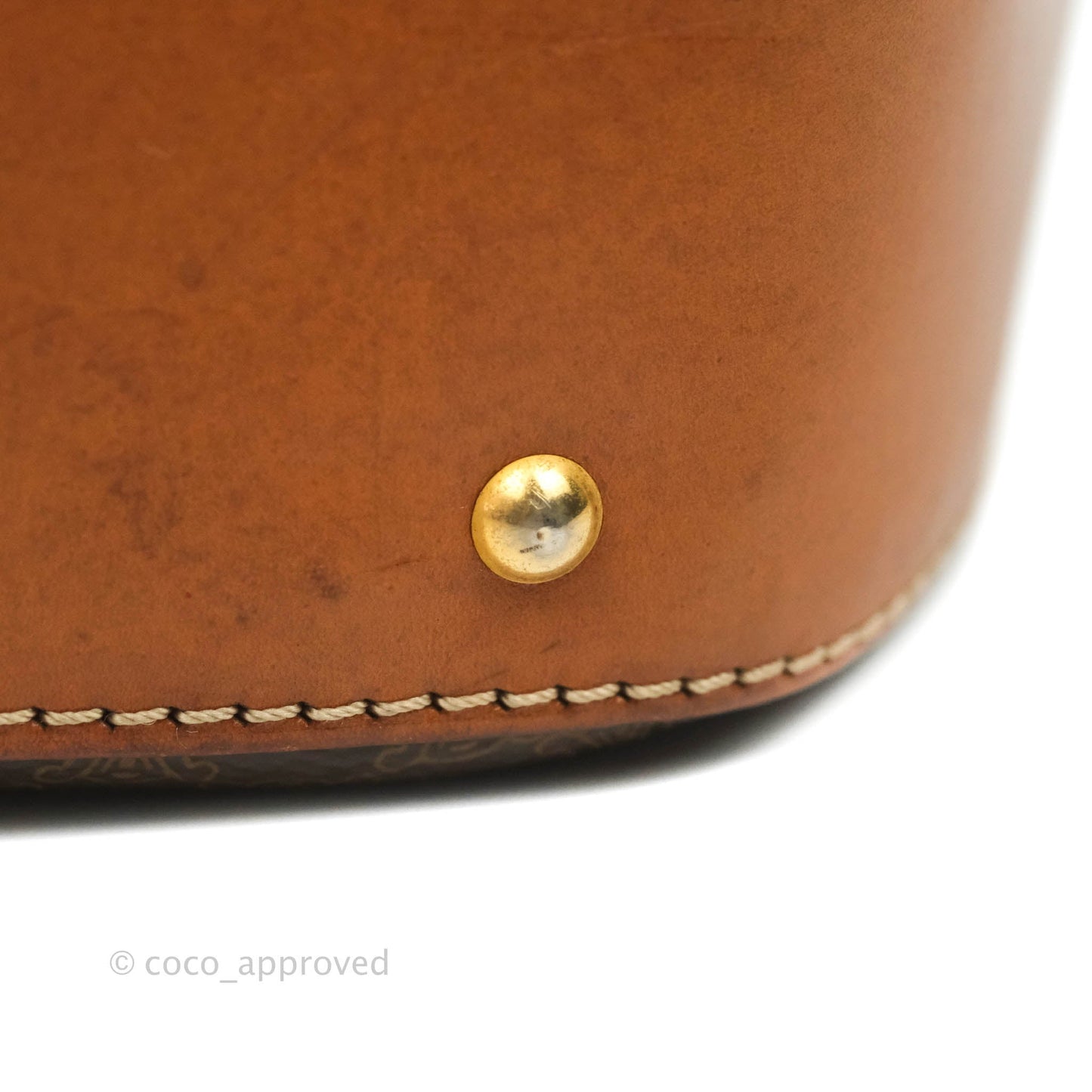 Celine Vintage Brown Canvas Top Handle Bag
