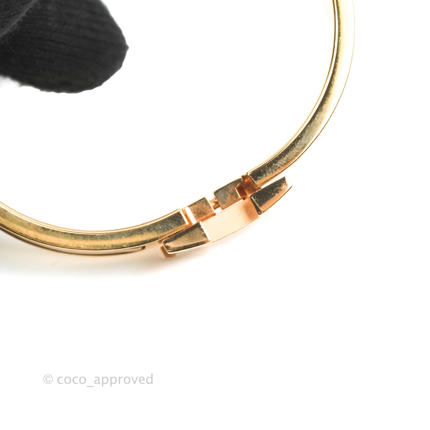 Hermès Clic H Bracelet Black Rose Gold PM