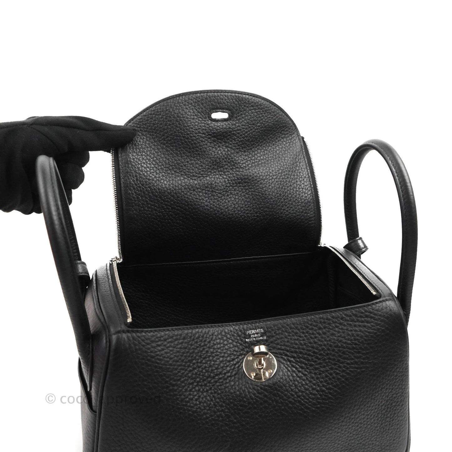 Hermès Lindy 26 Black Taurillon Clemence Palladium Hardware