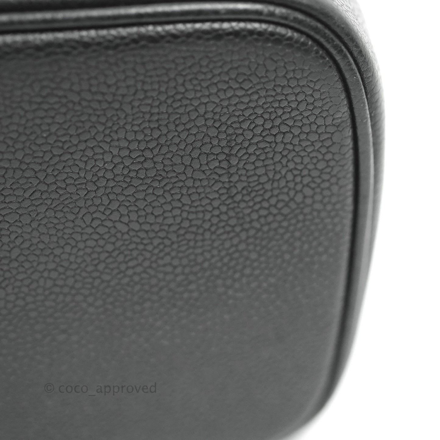 Chanel Vintage Vanity Case Black Caviar Gold Hardware