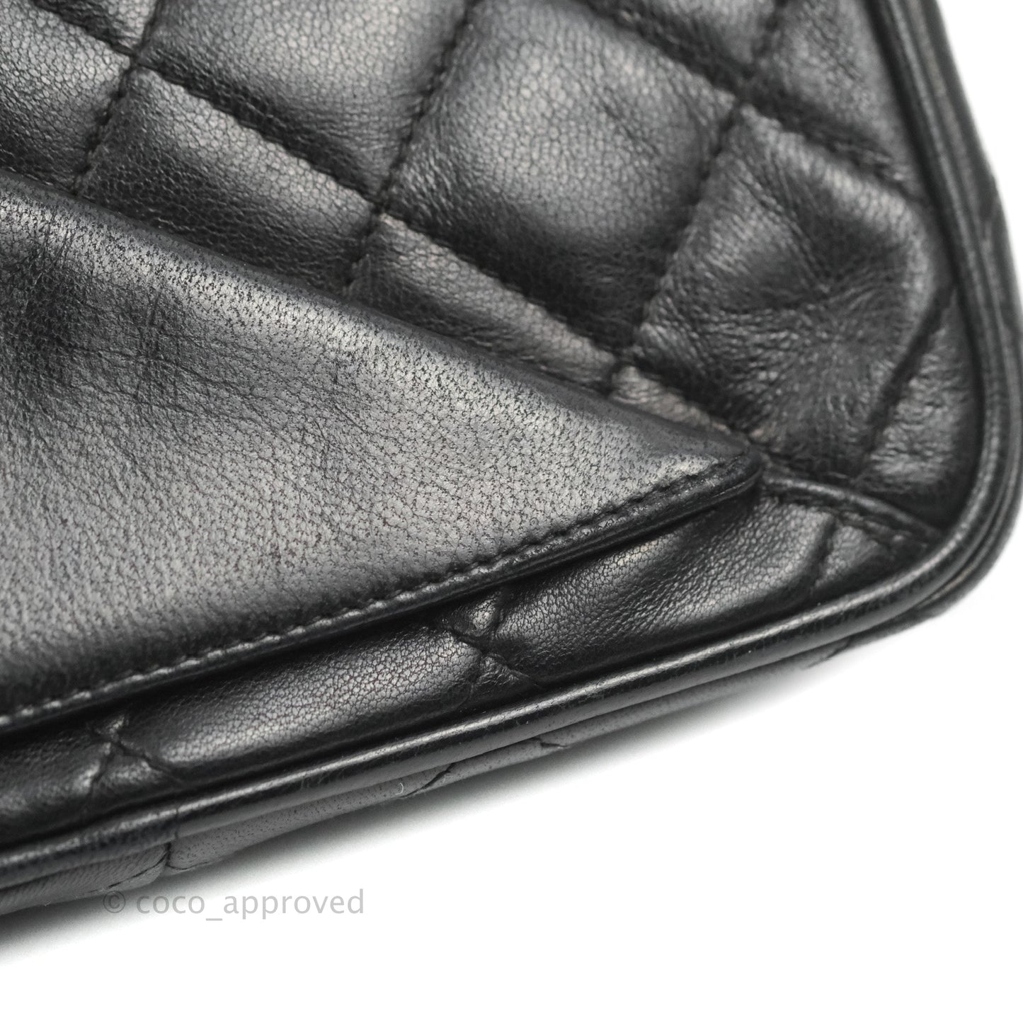 Chanel Vintage Small Camera Bag Black Lambskin Gold Hardware