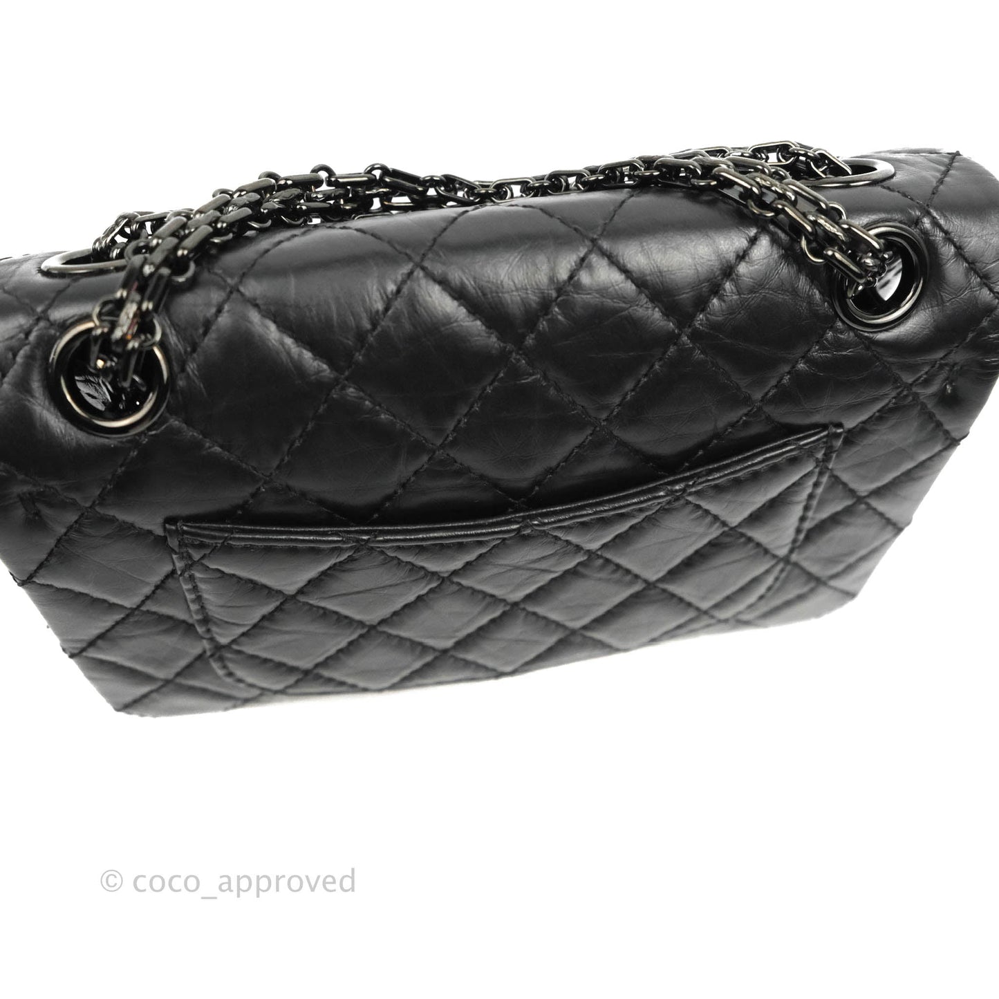 Chanel Mini Reissue 224 So Black Aged Calfskin Black Hardware