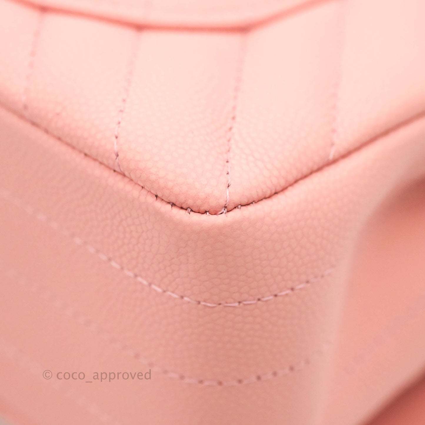 Chanel Classic Chevron S/M Small Double Flap Pink Caviar Gold Hardware