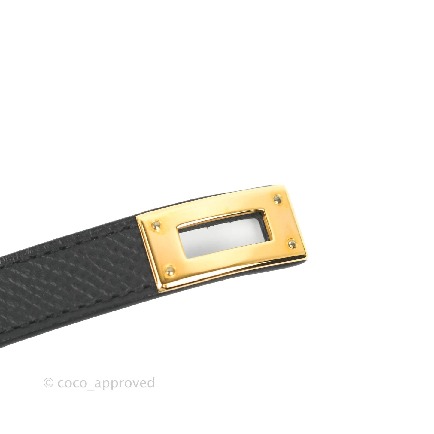 Hermès Kelly Double Tour Bracelet Black Epsom Rose Gold Hardware