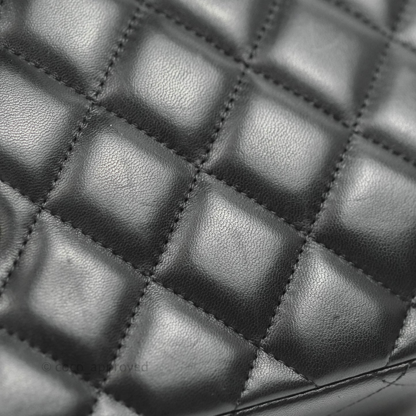 Chanel Jumbo Double Flap Black Lambskin Silver Hardware⁣⁣