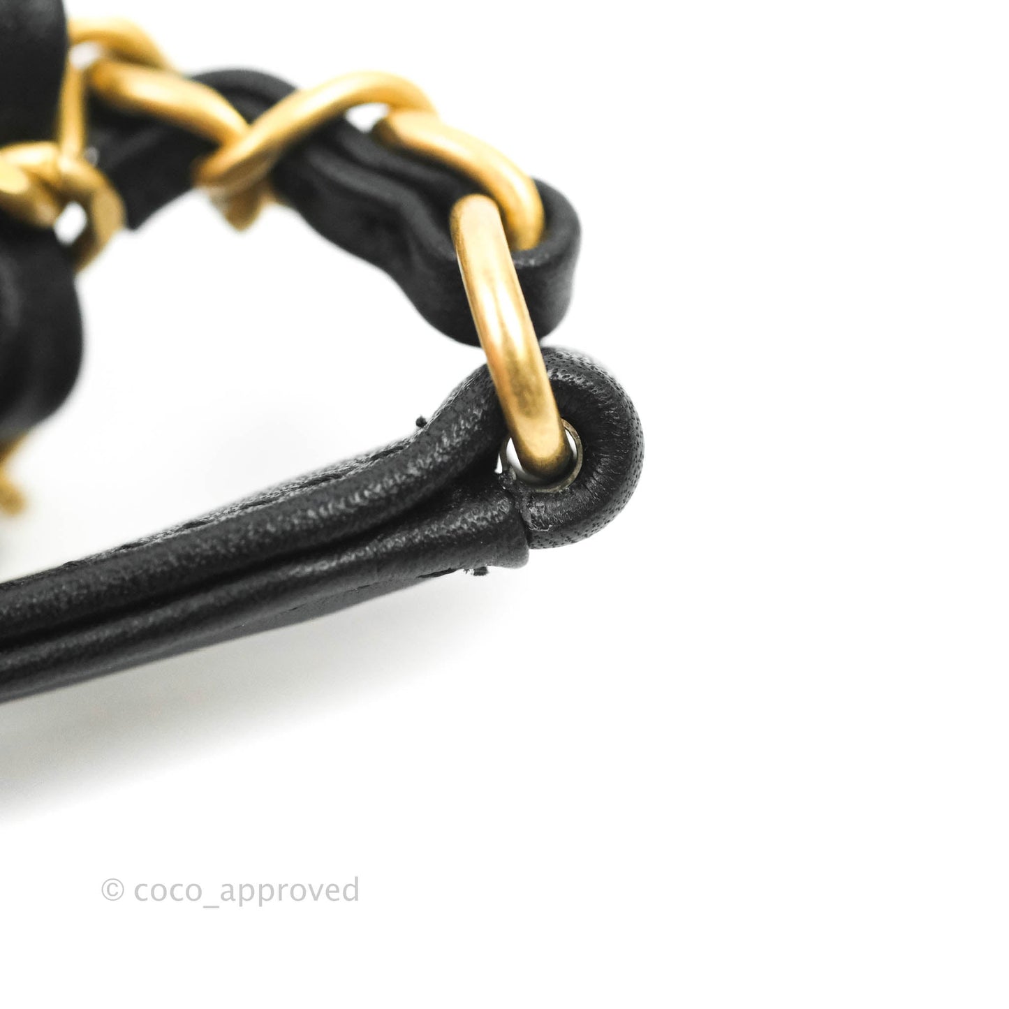Chanel Small Chain Bar Flap Bag Black Calfskin Aged Gold Hardware