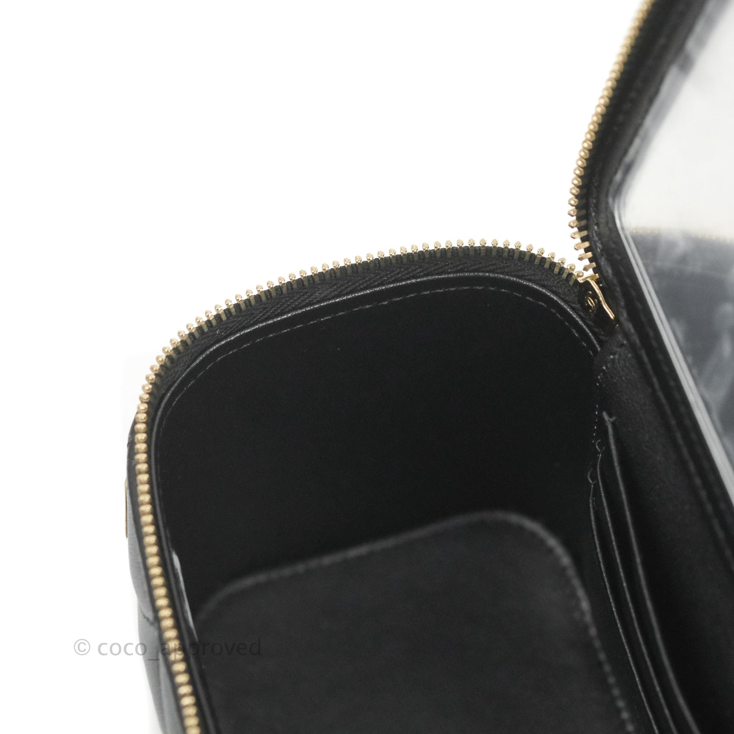 Chanel Vanity with Chain Black Lambskin Gold Hardware 23C