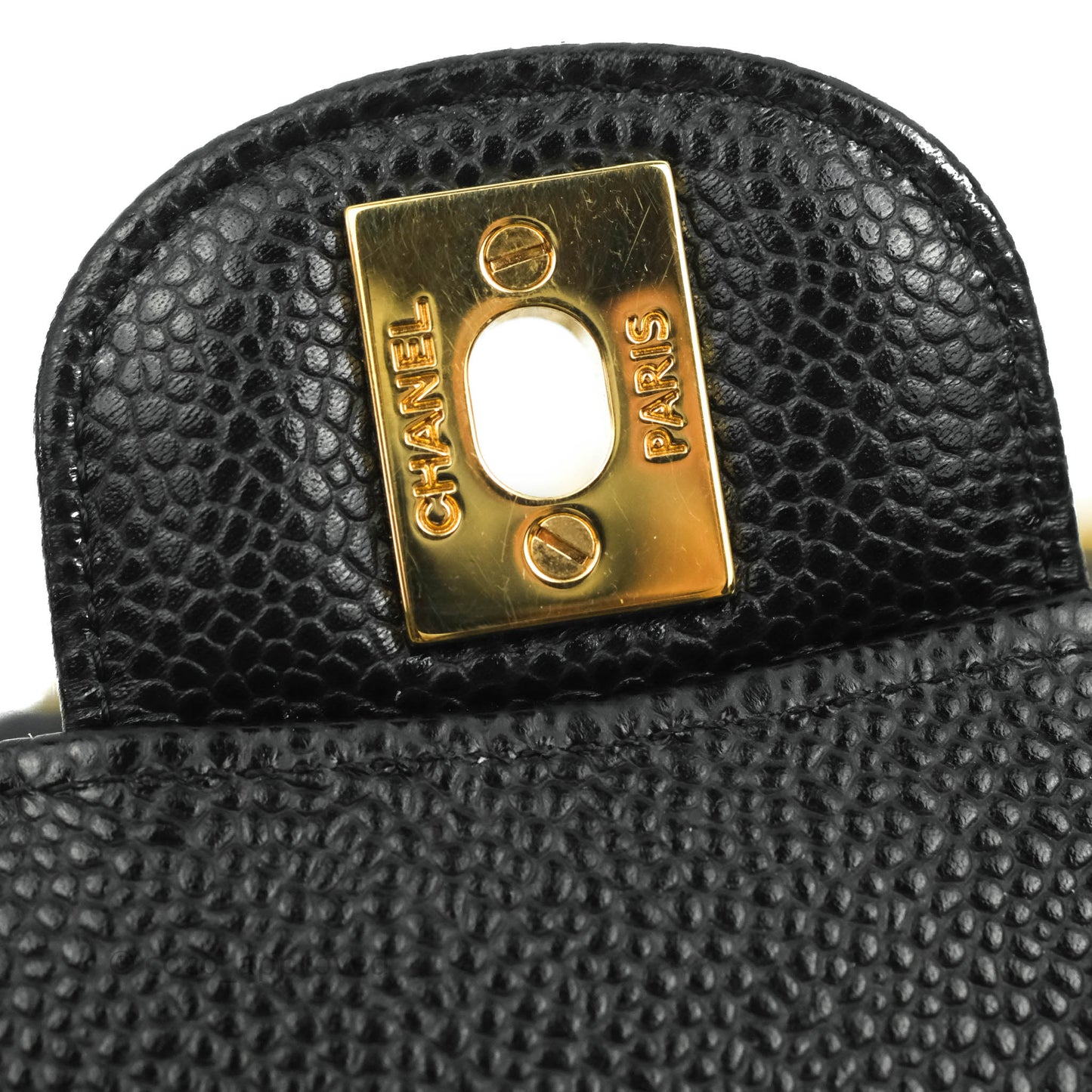 Chanel Small Classic Quilted Flap Black Caviar Gold Hardware