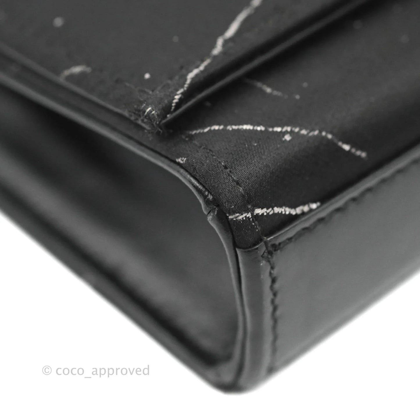 Saint Laurent Small Kate Marbled Stain Chain Bag Black Ruthenium Hardware