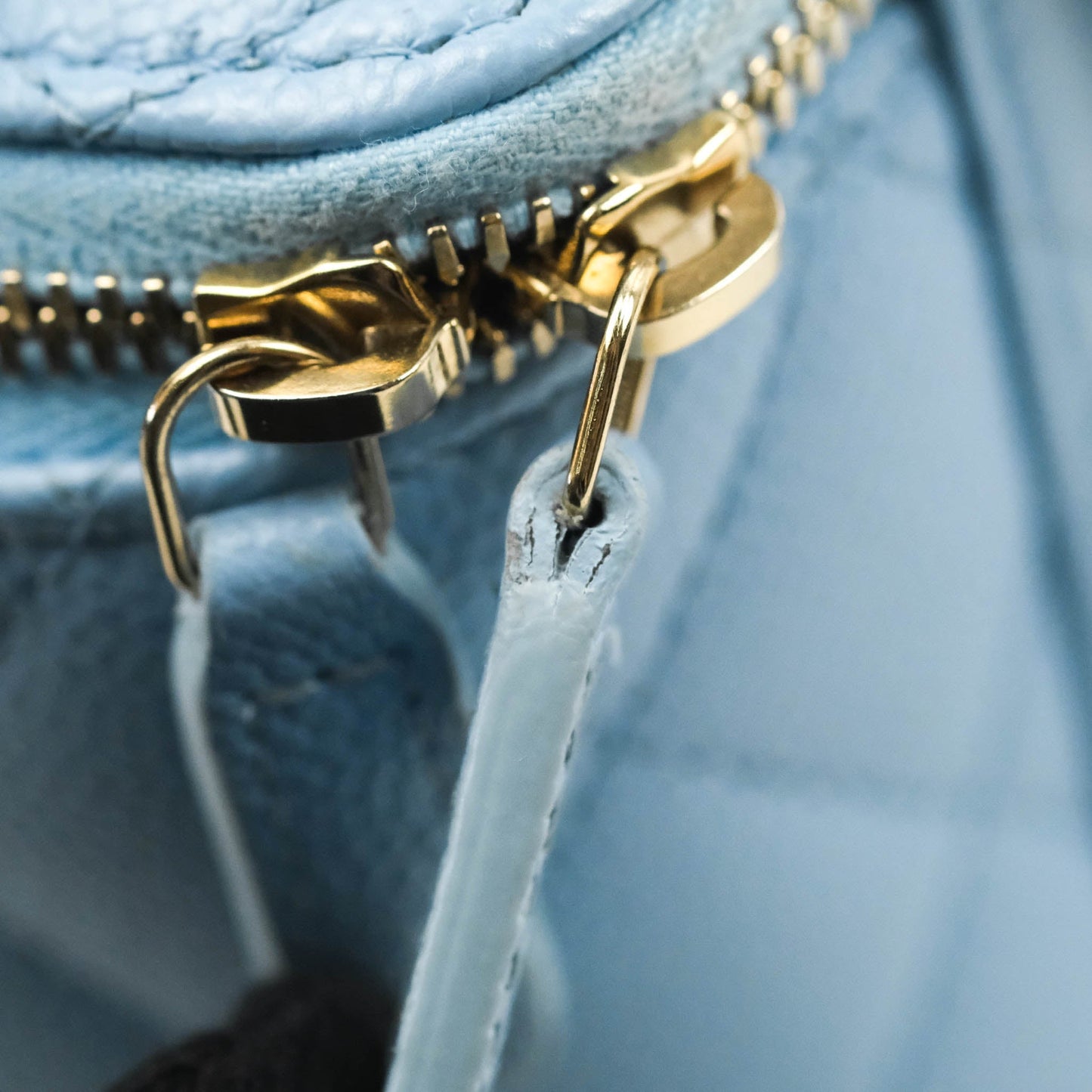 Chanel Vanity Rectangular with Top Handle Pick Me Up Blue Caviar Aged Gold Hardware 22S