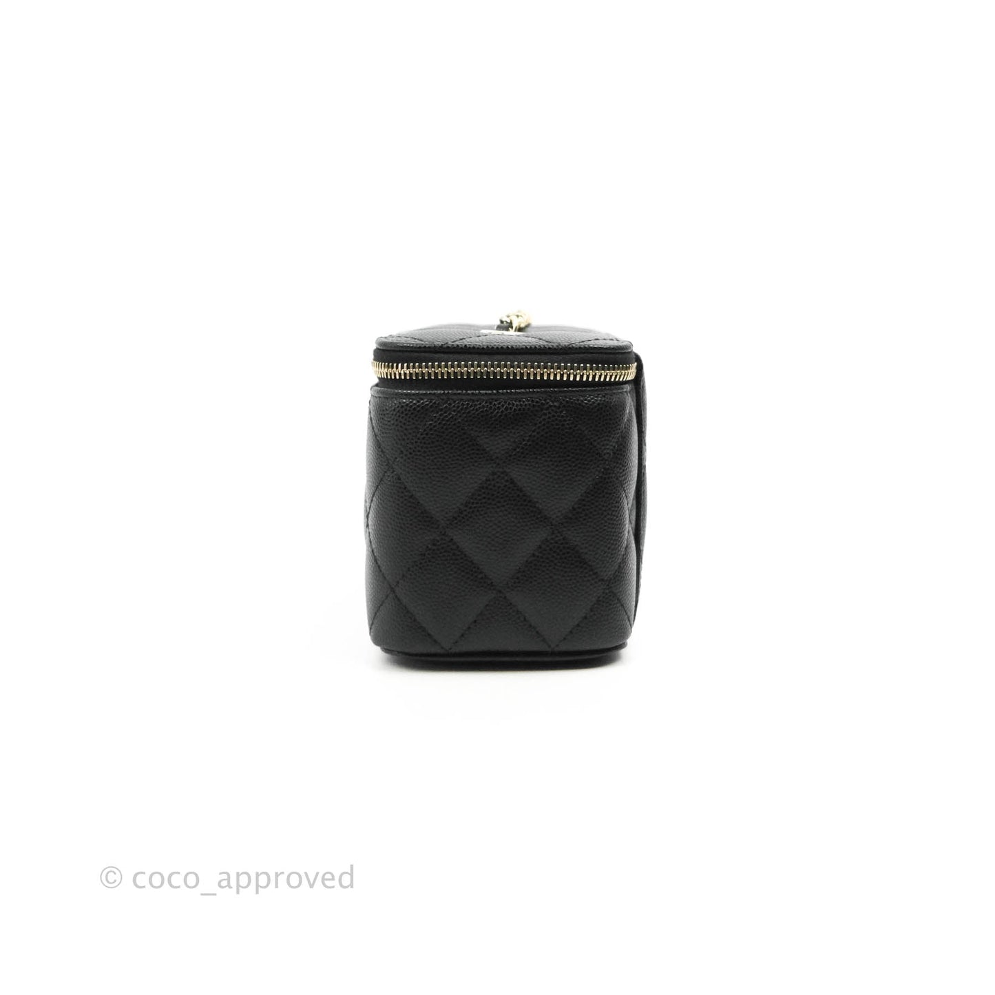 Chanel Vanity with Classic Chain Black Caviar Gold Hardware