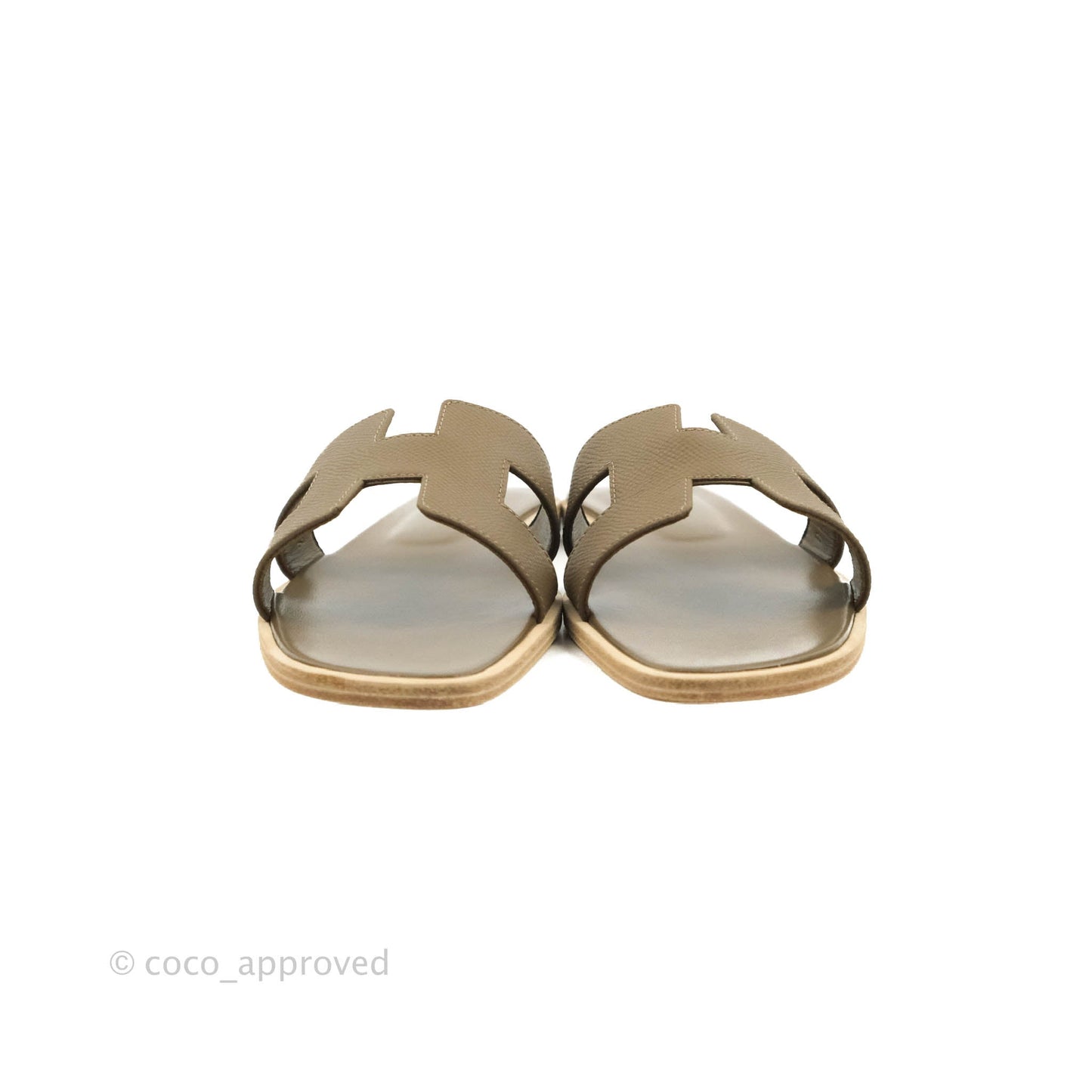Hermès Oran Sandals in Etoupe Size 38