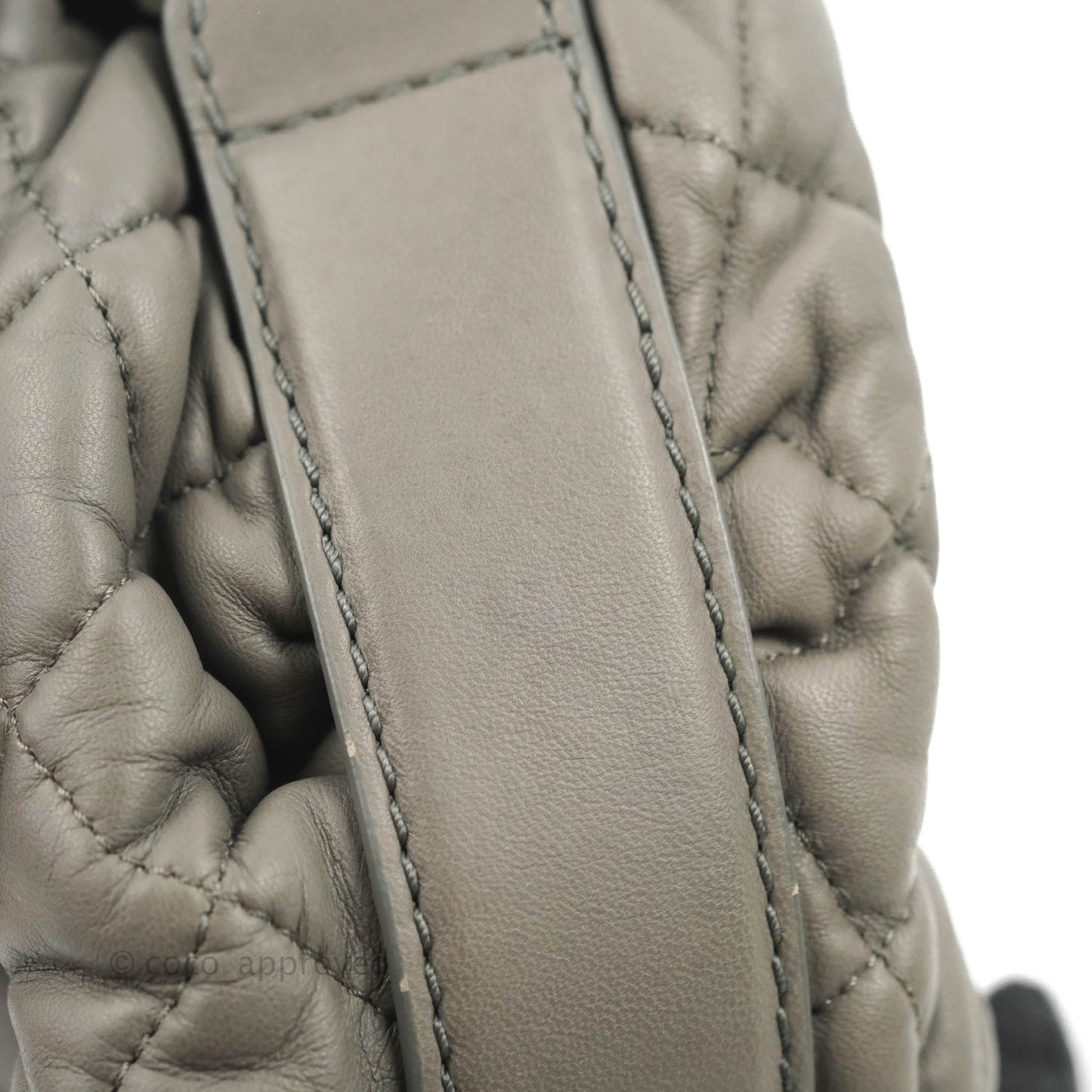 Chanel Medium Quilted Soft Accordion Flap Bag Grey Lambskin