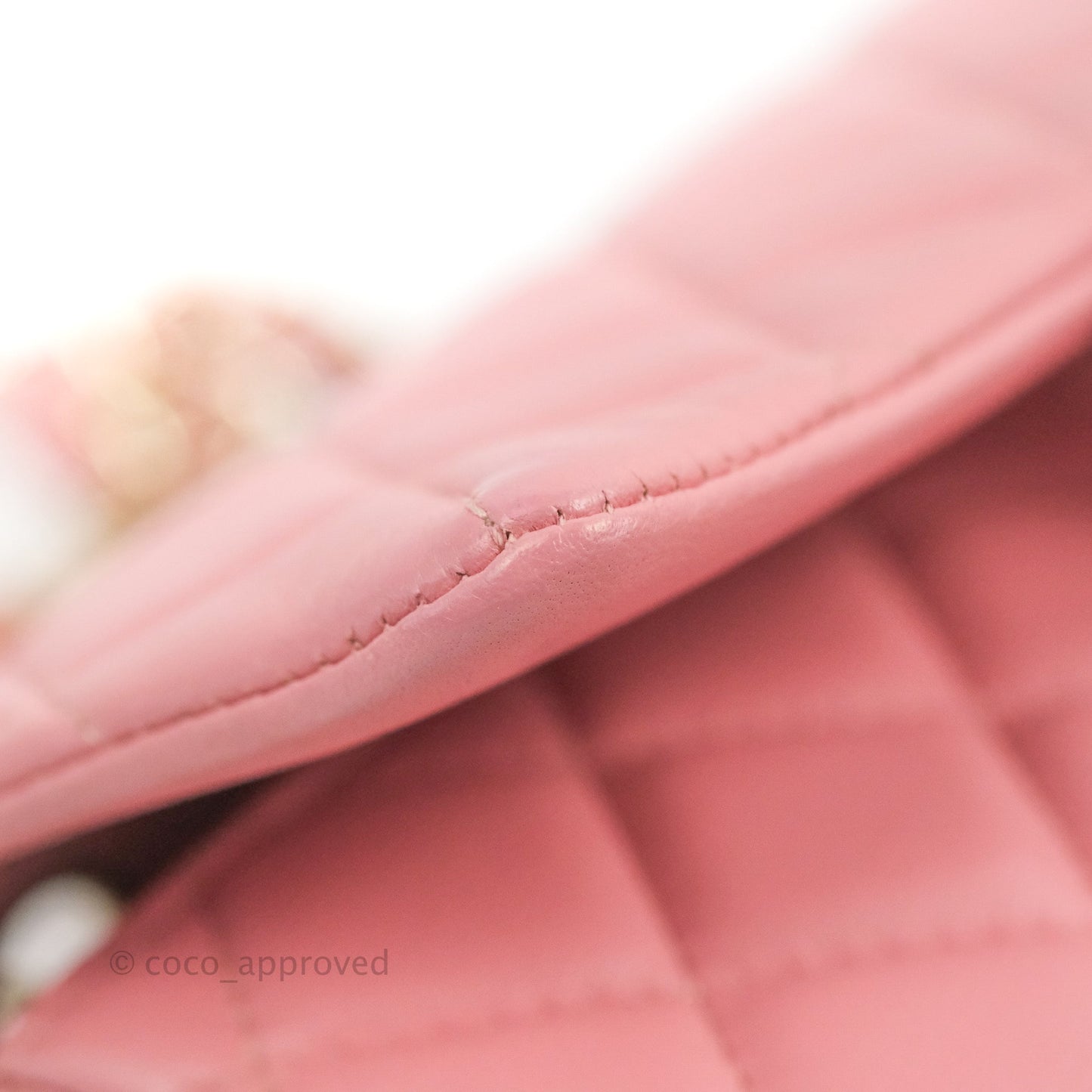 Chanel Quilted Mini Rectangular Flap Pink Lambskin Gold Hardware