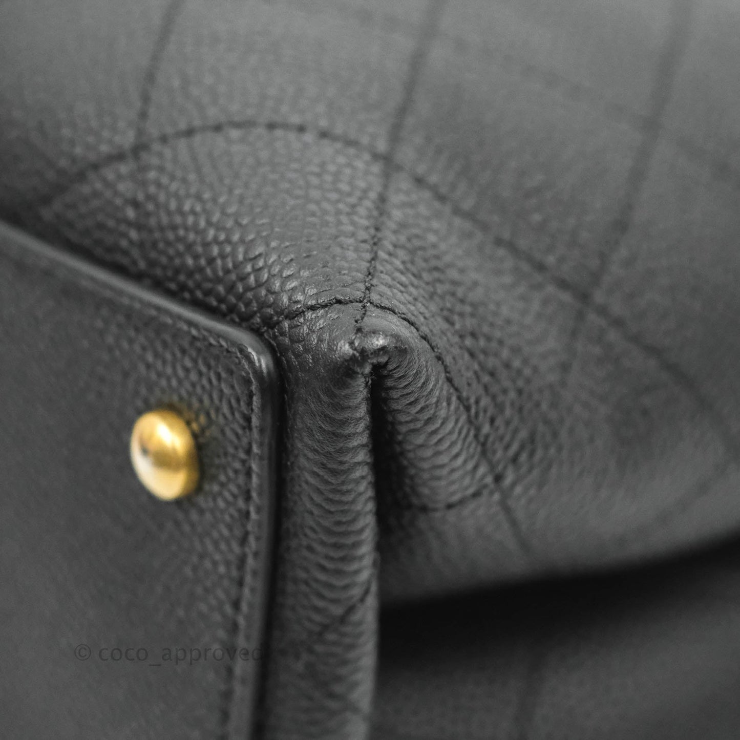 Chanel Black Grained Calfskin Drawstring Bucket Bag