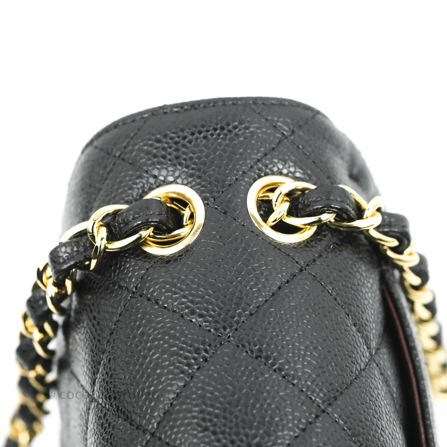 Chanel Jumbo Double Flap Black Caviar Gold Hardware