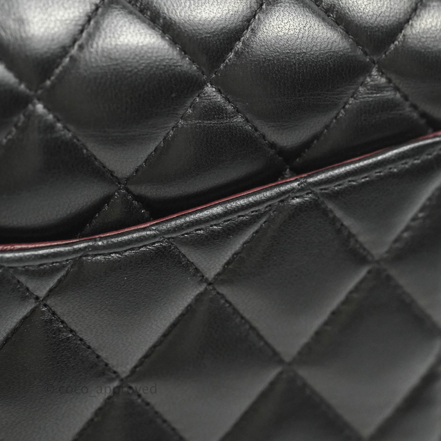 Chanel Classic M/L Flap Bag Black Lambskin Gold Hardware