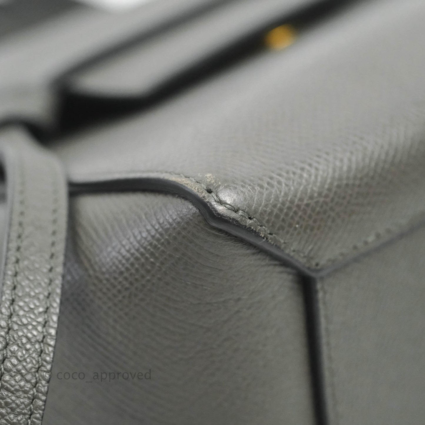 Celine Nano Belt Bag Grey Grained Calfskin Gold Hardware