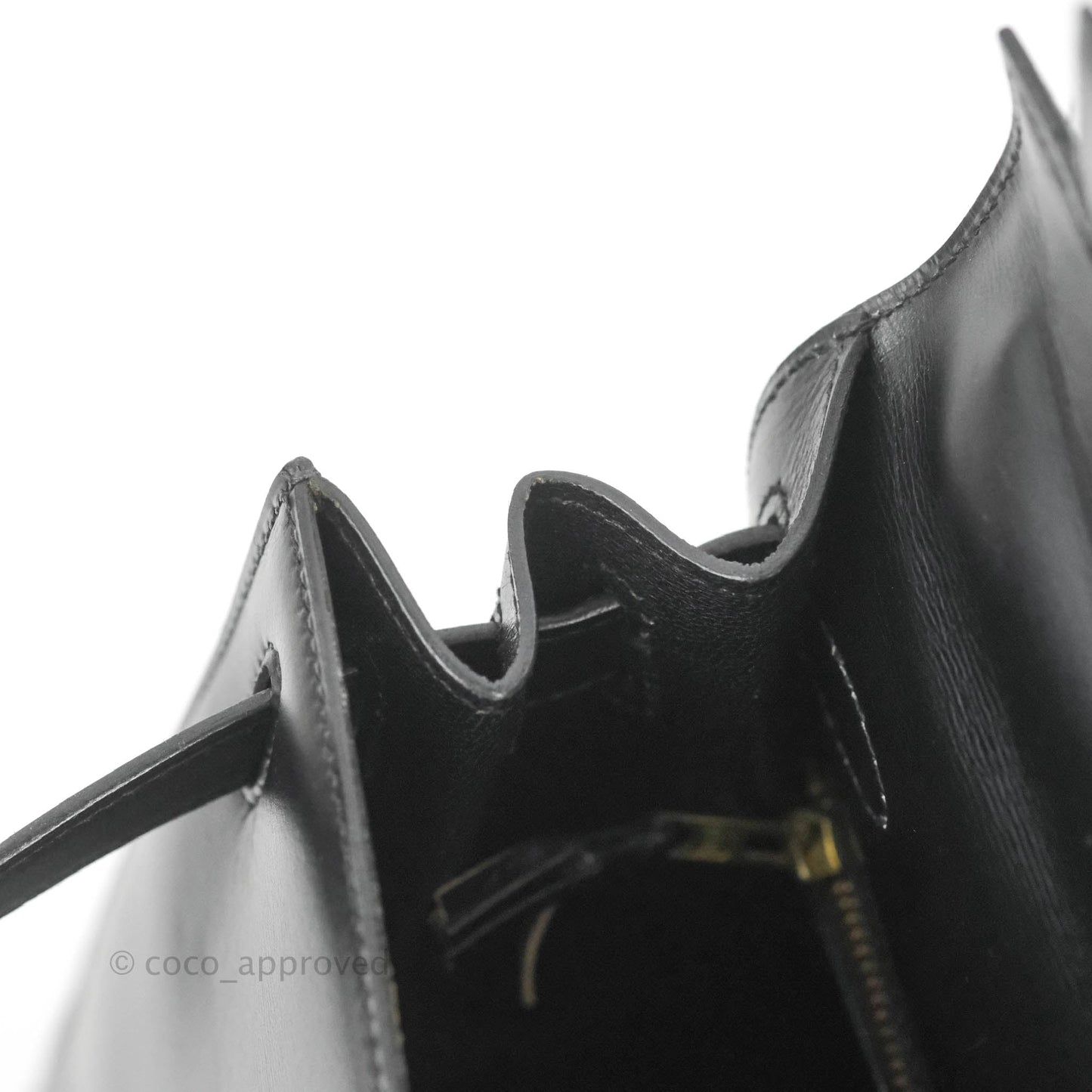 Hermès Kelly 28 Vintage Sellier Black Box Leather Gold Hardware