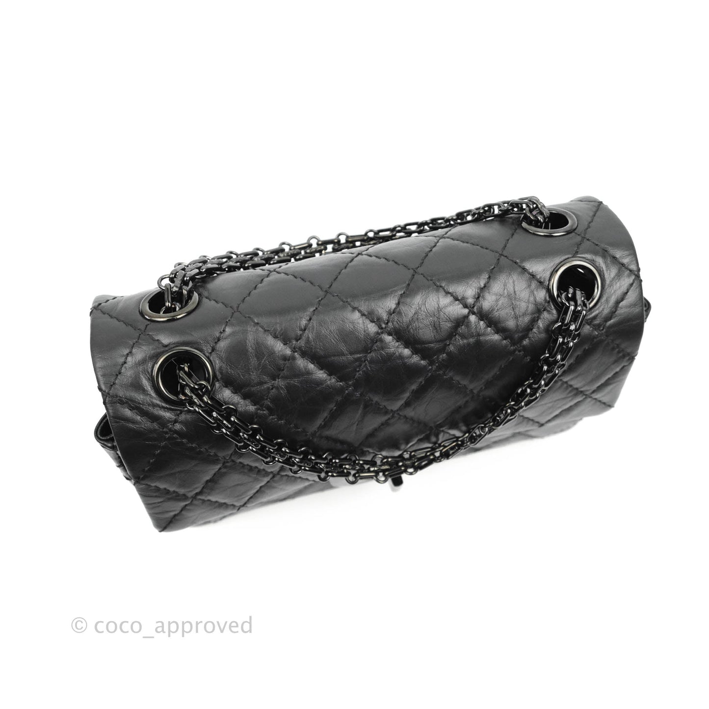 Chanel Mini Reissue 224 So Black Quilted Aged Calfskin Black Hardware