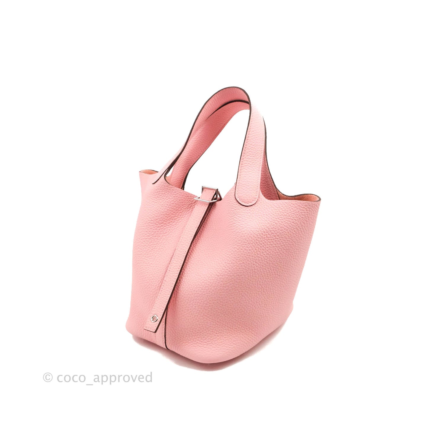 Hermès Picotin Lock 18 Sakura Pink Clemence Silver Hardware
