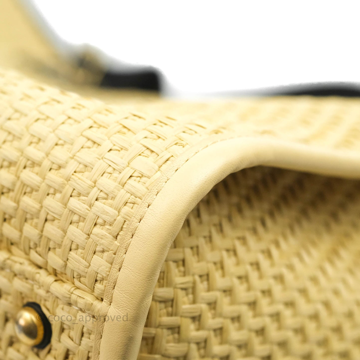 Chanel Large Deauville Tote Woven Chain Leather Logo 21S