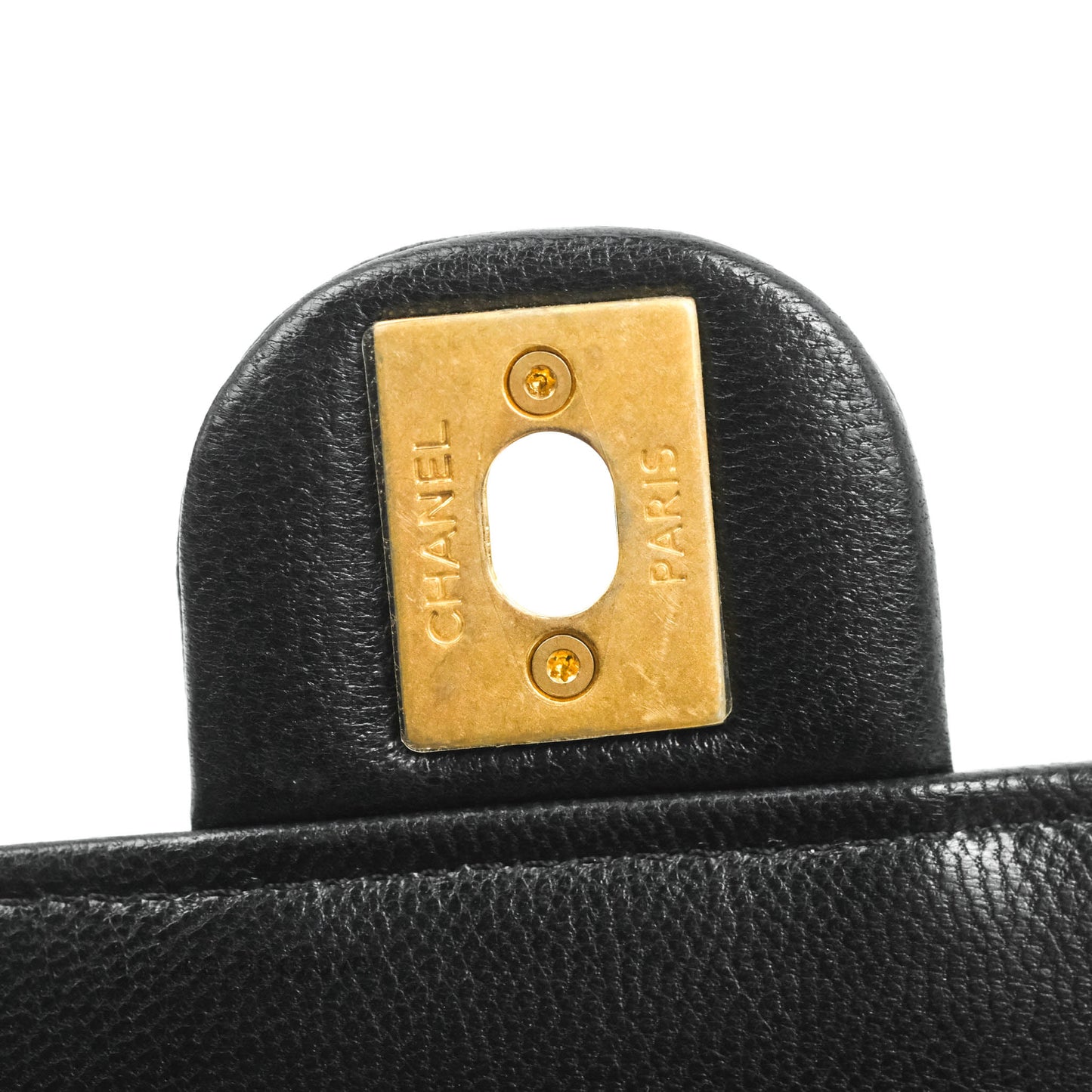 Chanel Mini Chic Pearls Flap Black Goatskin Gold Hardware