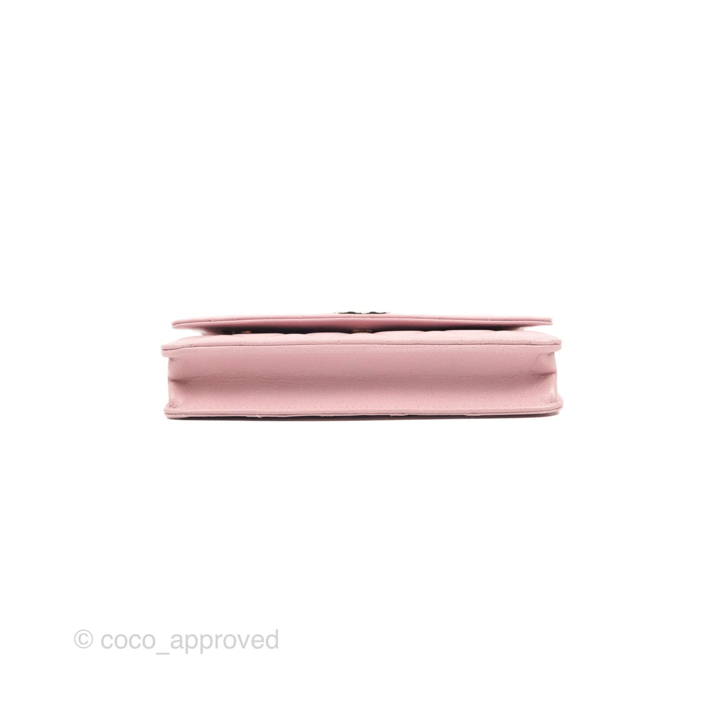 Chanel Quilted Wallet on Chain WOC Light Pink Caviar Gold Hardware
