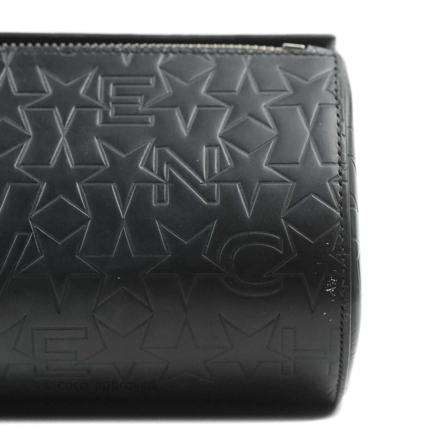Givenchy Calfskin Star Embossed Medium Pandora Box Crossbody Bag Black