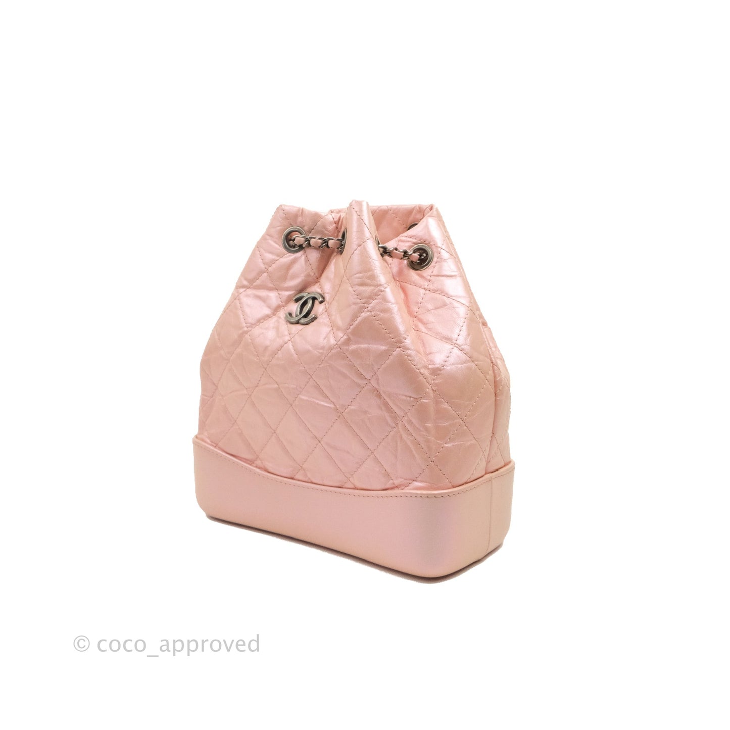 Chanel Small Gabrielle Backpack Iridescent Pink Aged Calfskin
