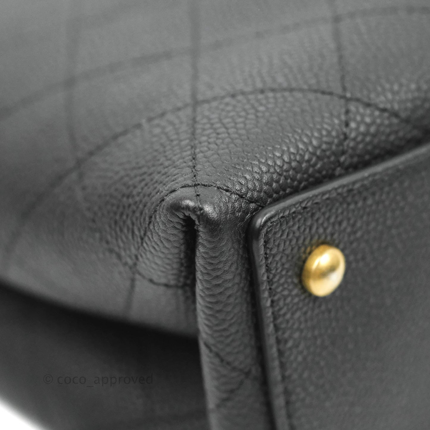 Chanel Black Grained Calfskin Drawstring Bucket Bag