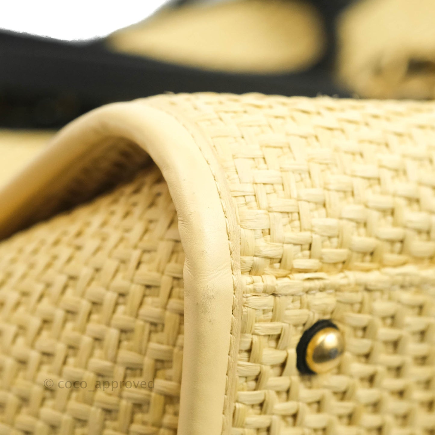 Chanel Large Deauville Tote Woven Chain Leather Logo 21S