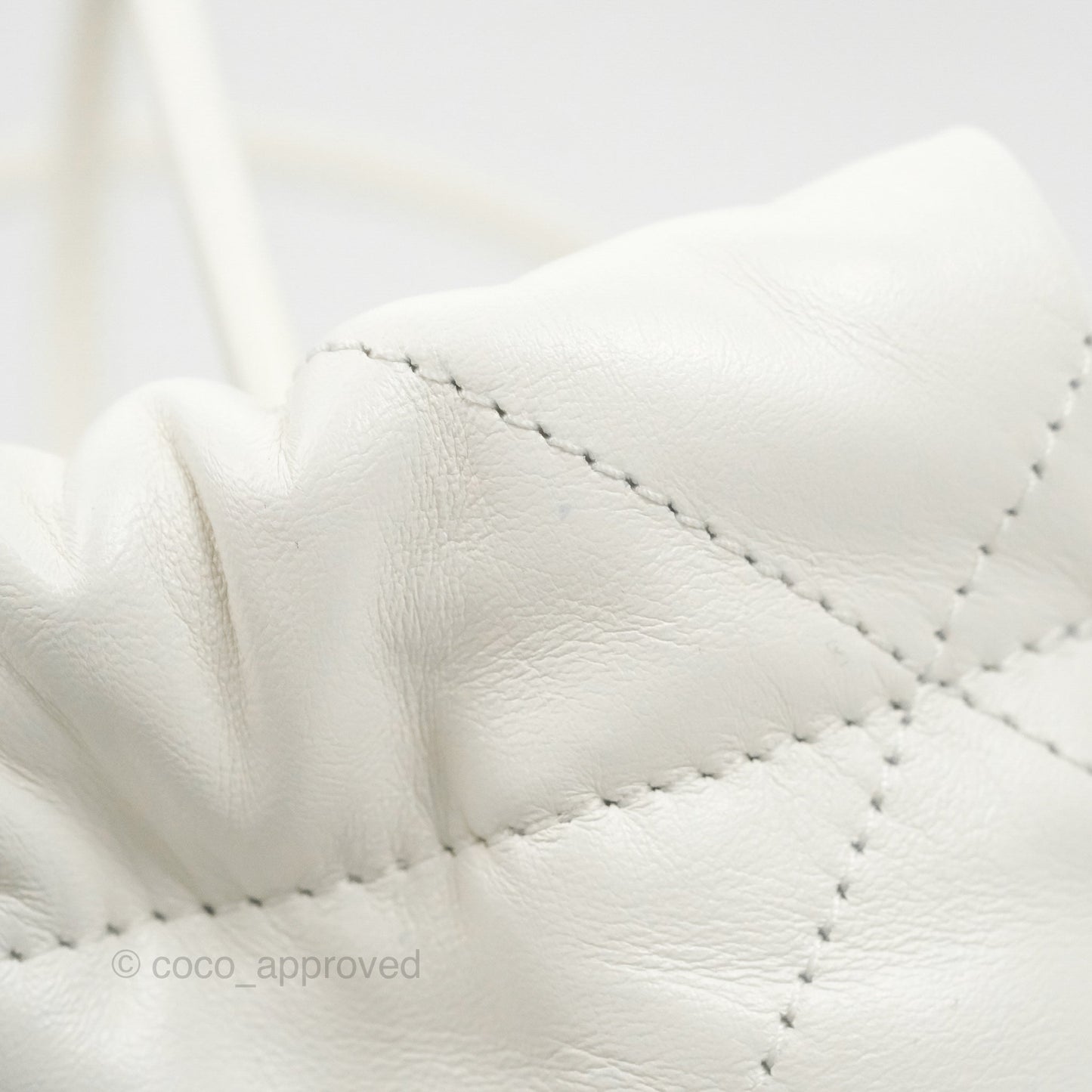 Chanel 22 Mini Bag White Crumpled Calfskin