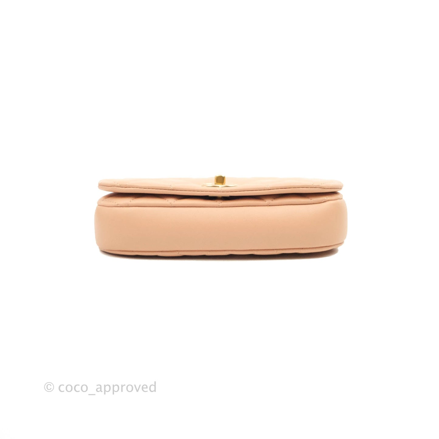 Chanel Clutch with Chain Beige Pink Calfskin Aged Gold Hardware