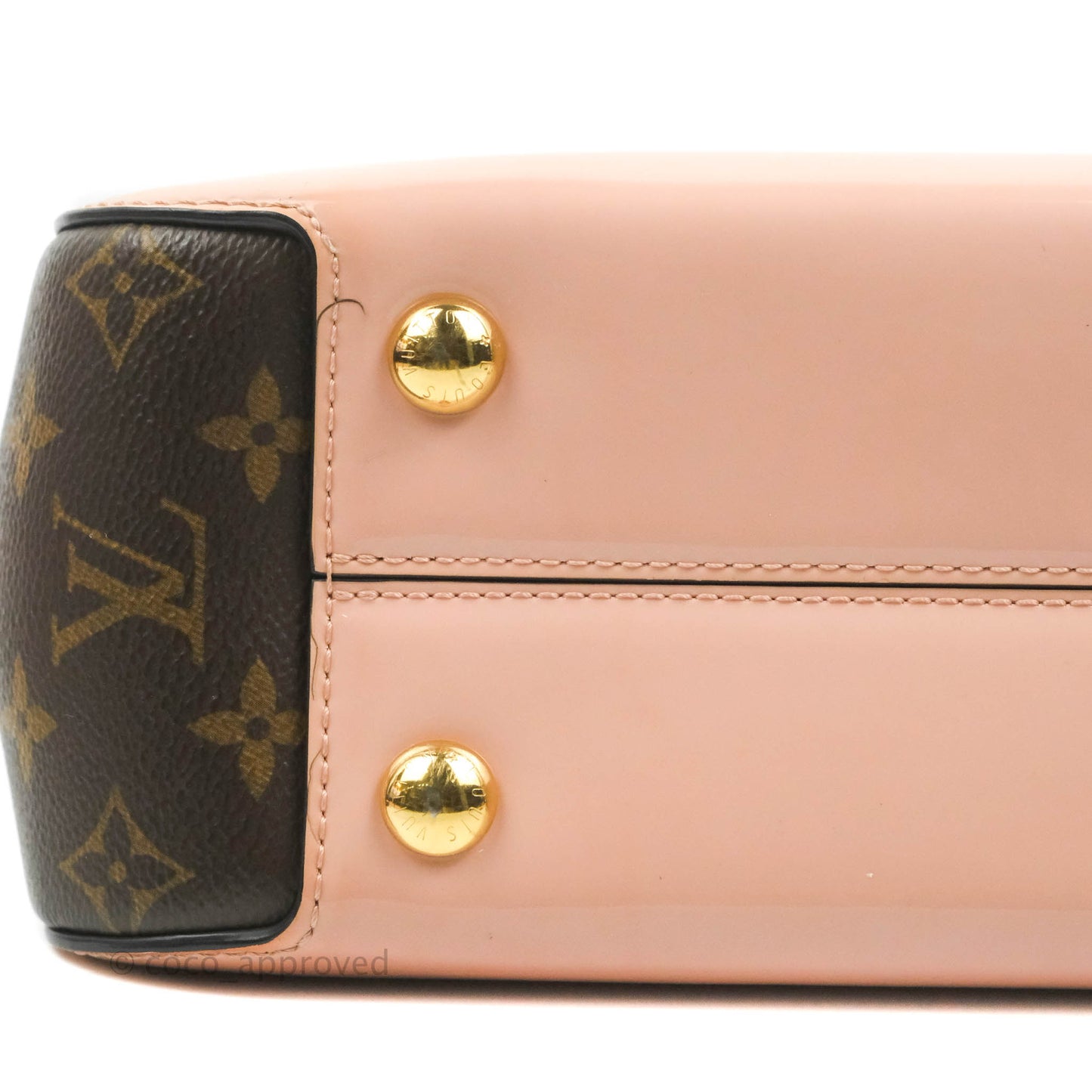 Louis Vuitton Cherrywood PM Handbag Patent Monogram Canvas