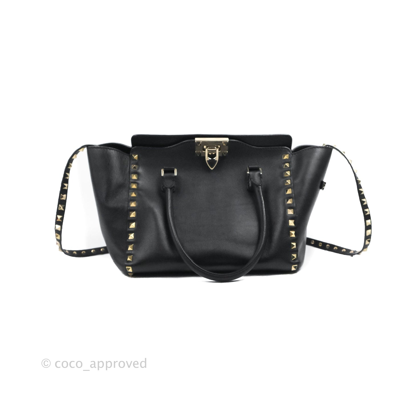 Valentino Garavani Small Rockstud Bag Black Calfskin
