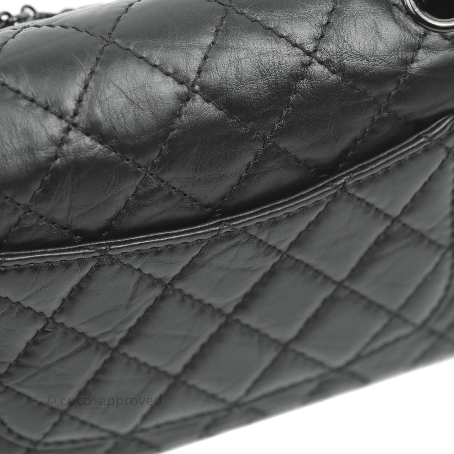 Chanel Mini Reissue 224 So Black Quilted Aged Calfskin Black Hardware