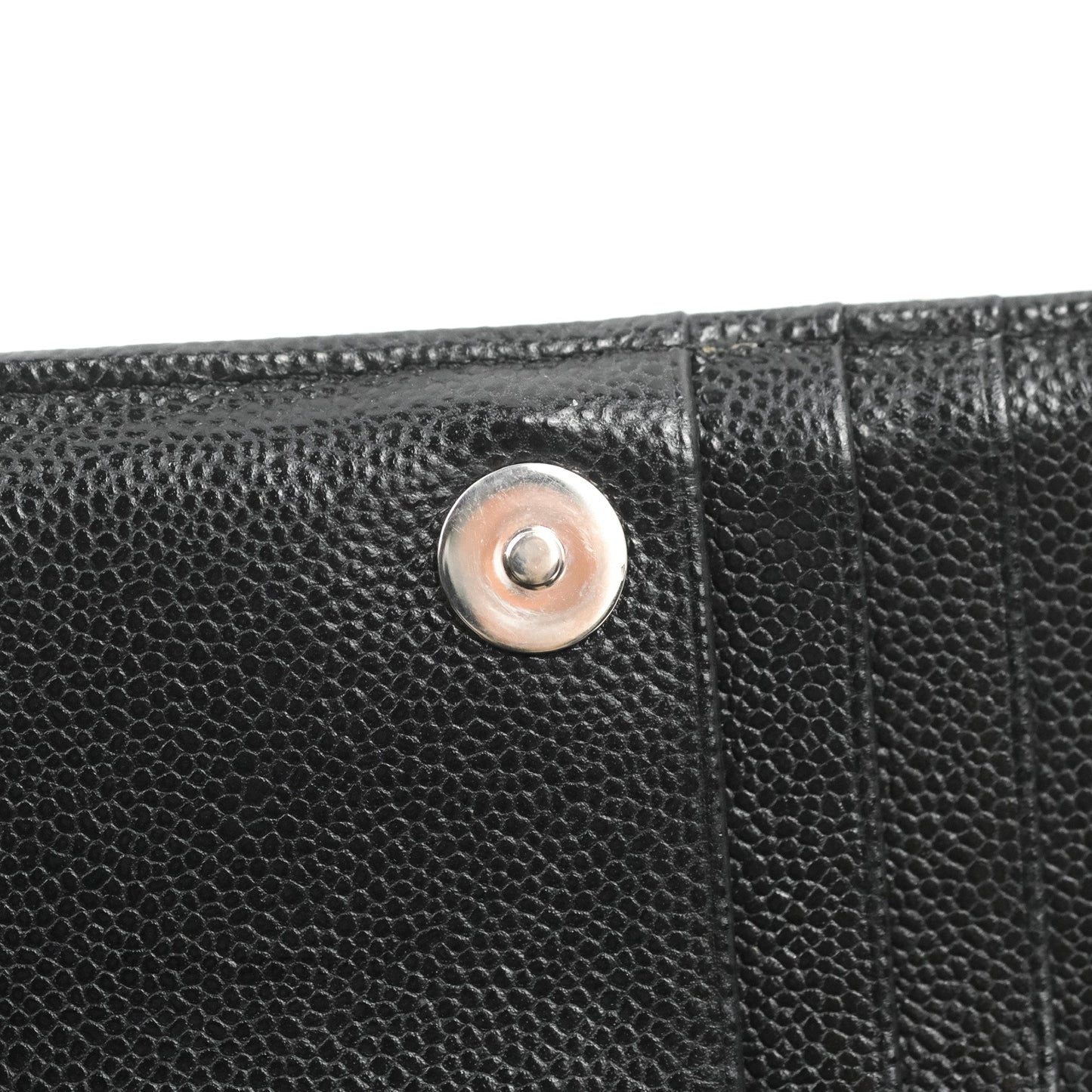 Chanel Quilted Mini Wallet on Chain WOC Black Caviar Silver Hardware